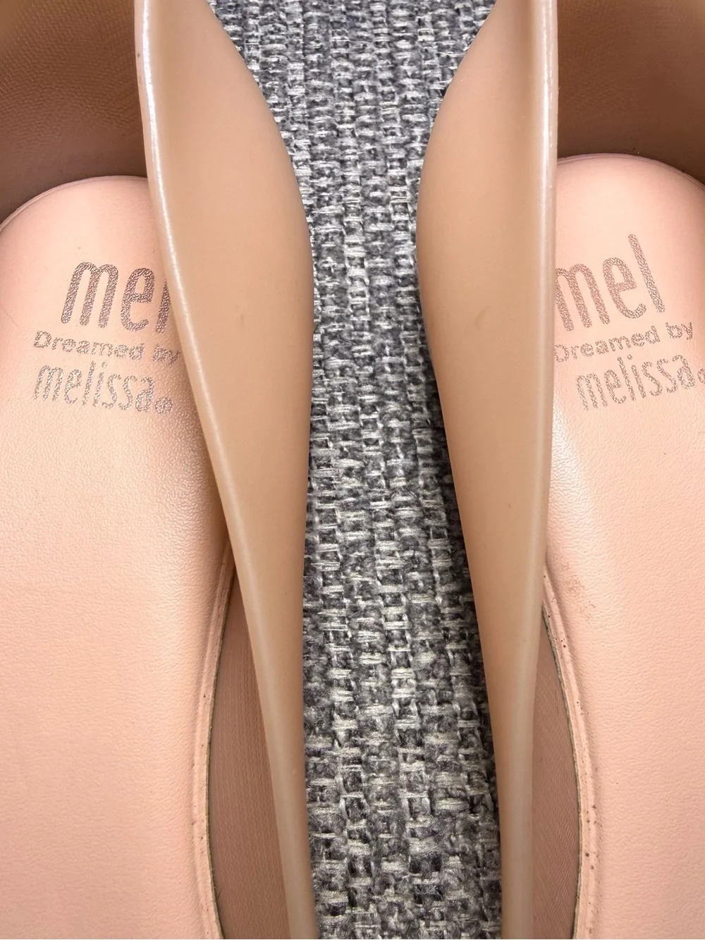 Mini Melissa Mel Dreamed rose Gold Butterfly Jelly Flats ballet Girls size 2